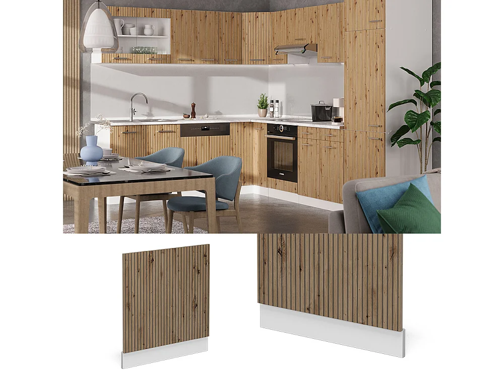 Panel frontal roble artesanal 60x1.6x57.2 r-line