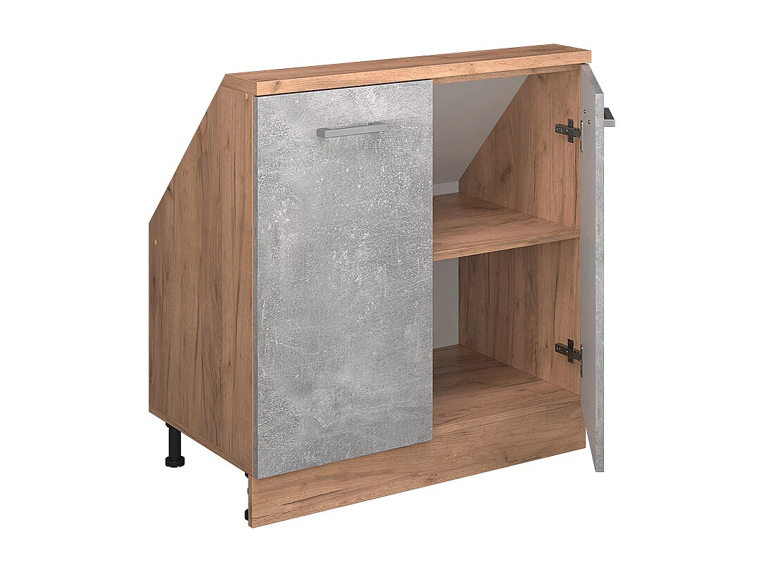Armario de cocina para techo inclinado hormigón 80x46x81.6 r-line