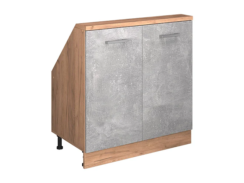 Küchenschrank für Dachschrägen beton 80x46x81.6 r-line