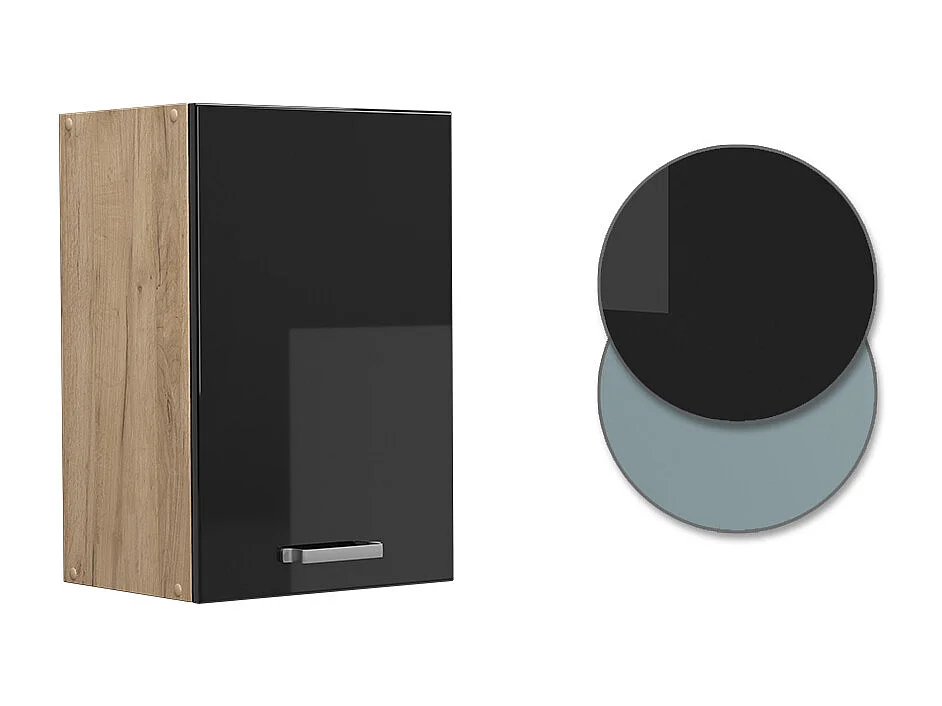 Armario colgante negro brillo intenso 40x31x60 r-line