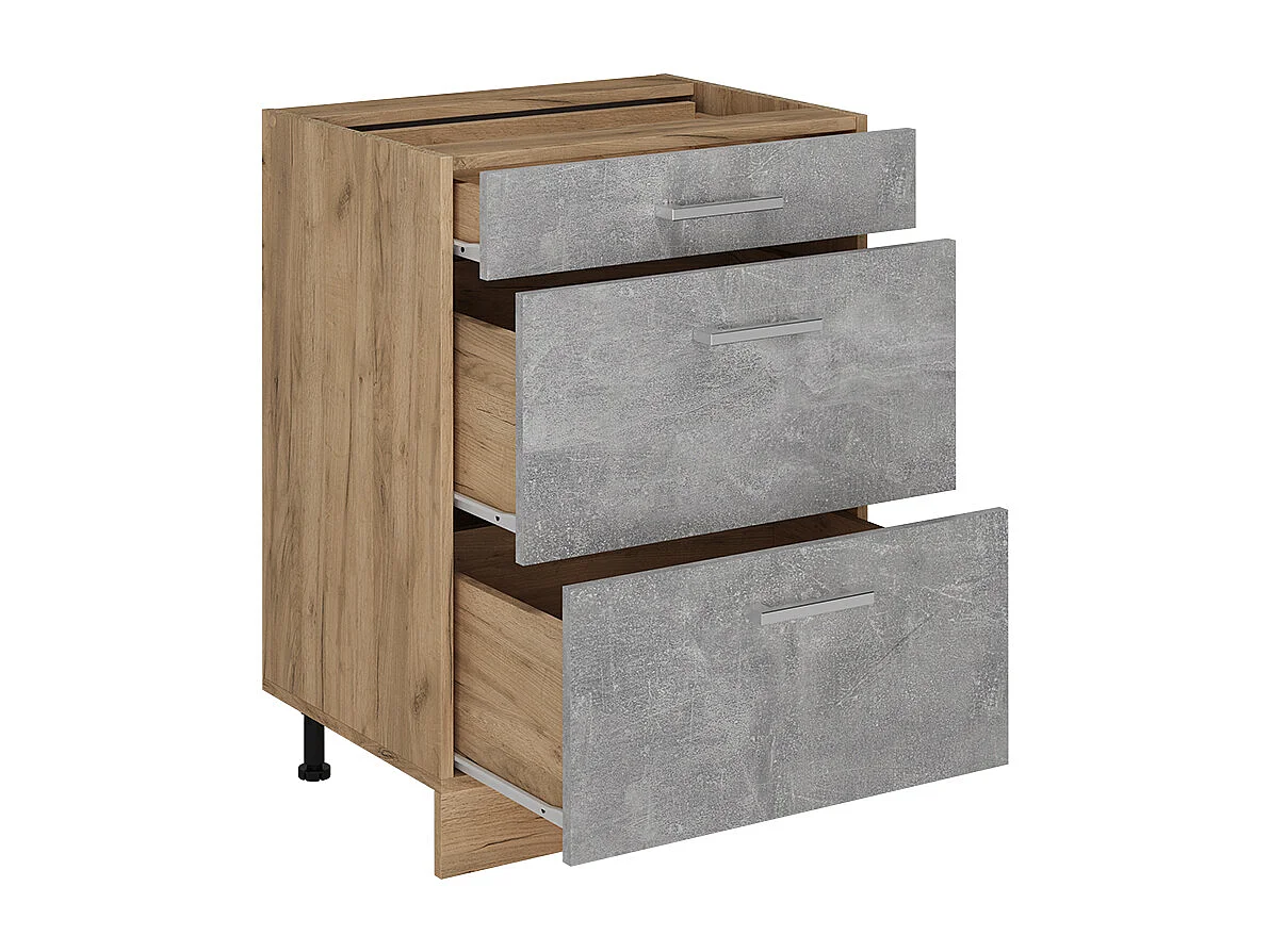 Meuble cuisine béton 60x60x81.6 r-line