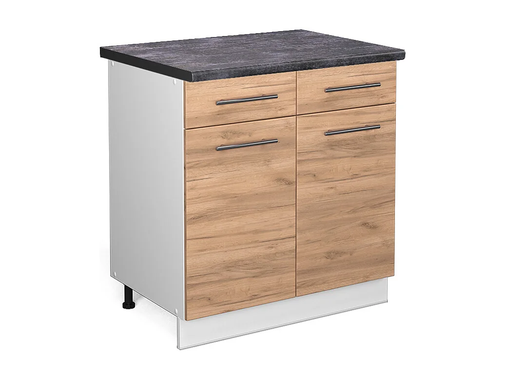 Meuble cuisine chêne de force doré 80x60x82 fame-line