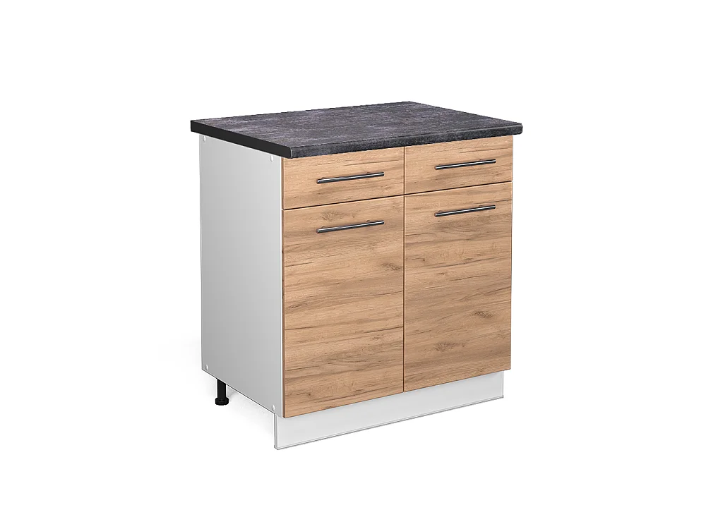 Meuble cuisine chêne de force doré 80x60x82 fame-line