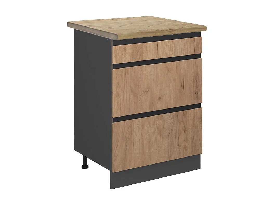 Meuble cuisine chêne de force doré 60x60x81.6 r-line