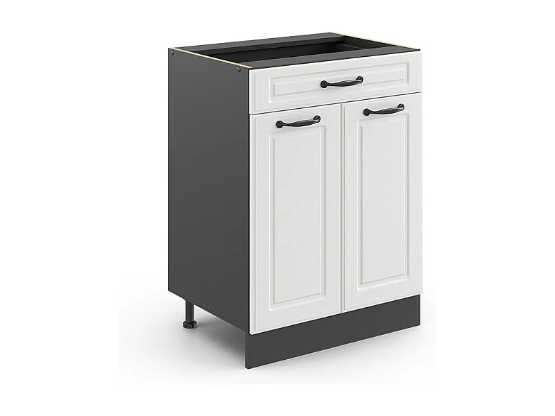 Meuble cuisine blanc campagne 60x46x81.6 r-line