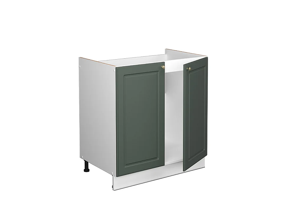 Meuble bas sous-évier vert or campagne 80x51.6x82 fame-line