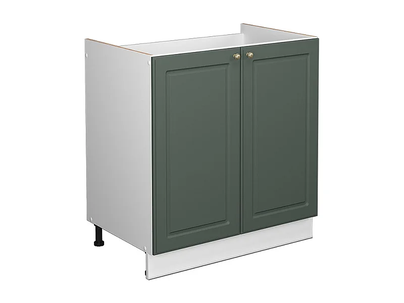 Meuble bas sous-évier vert or campagne 80x51.6x82 fame-line