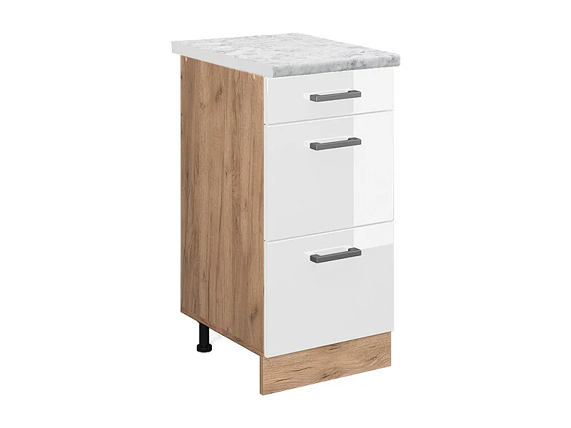 Küchenunterschrank weiß hochglanz 40x60x81.6 r-line
