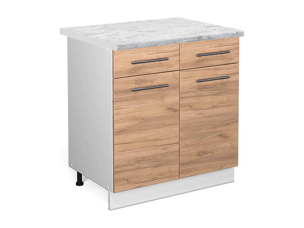 Mueble bajo de cocina roble dorado 80x60x82 fame-line