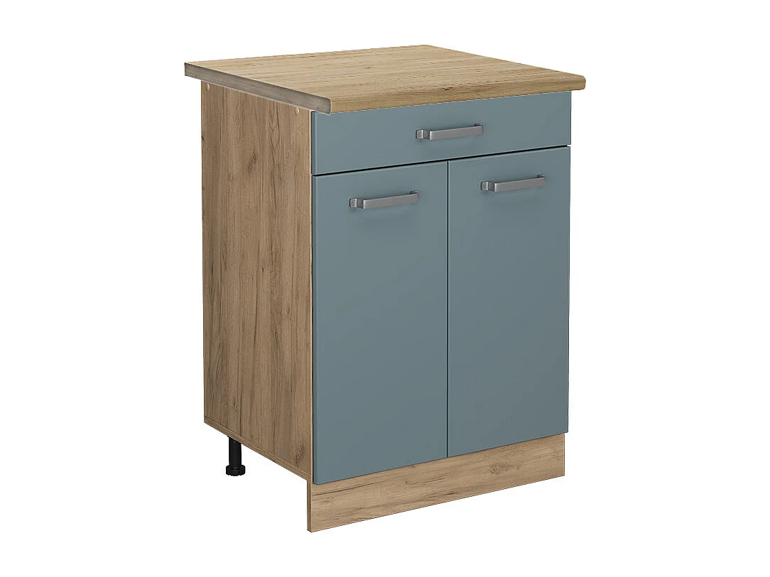 Mueble bajo de cocina gris azulado 60x60x81.6 r-line