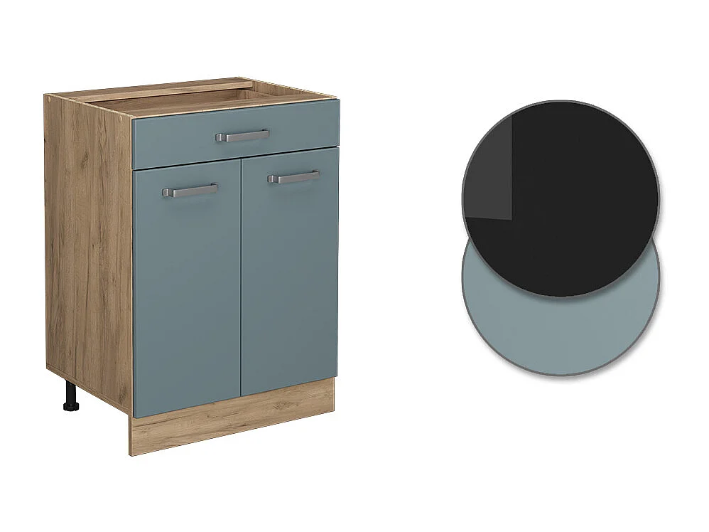 Meuble cuisine bleu-gris 60x60x81.6 r-line