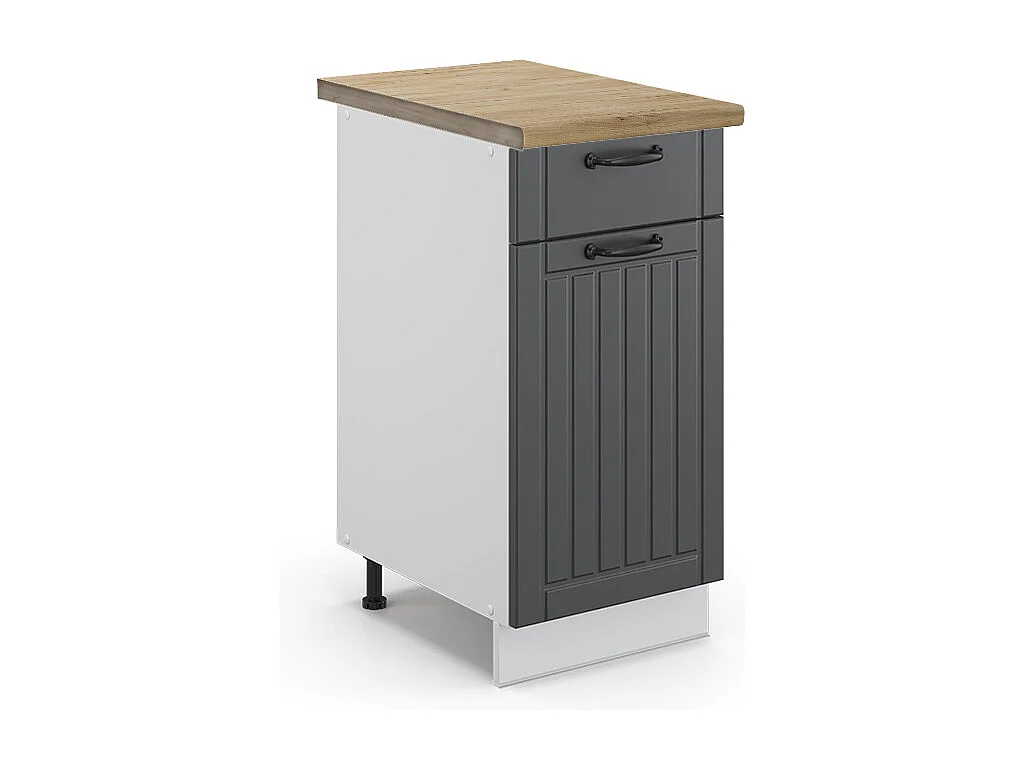 Mueble bajo de cocina antracita casa de campo 40x60x82 fame-line