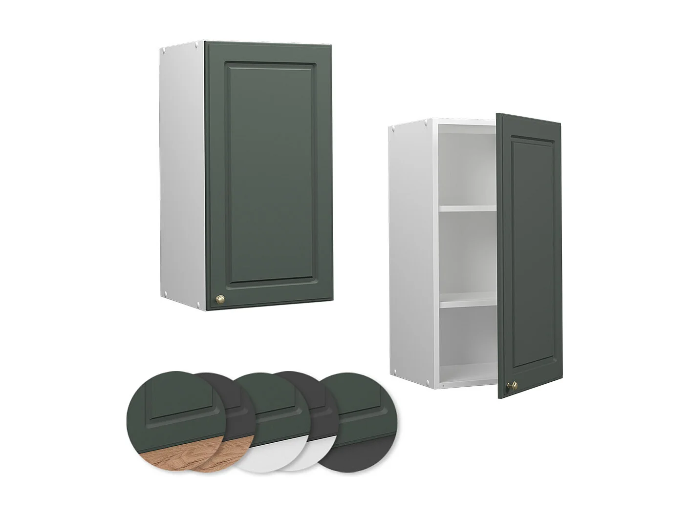 Armario colgante verde dorado casa de campo 40x34.1x72 fame-line