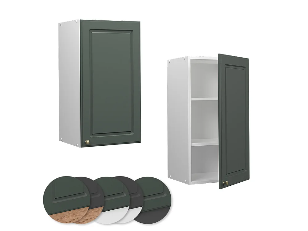 Wall cabinet green-gold country house 40x34.1x72 fame-line