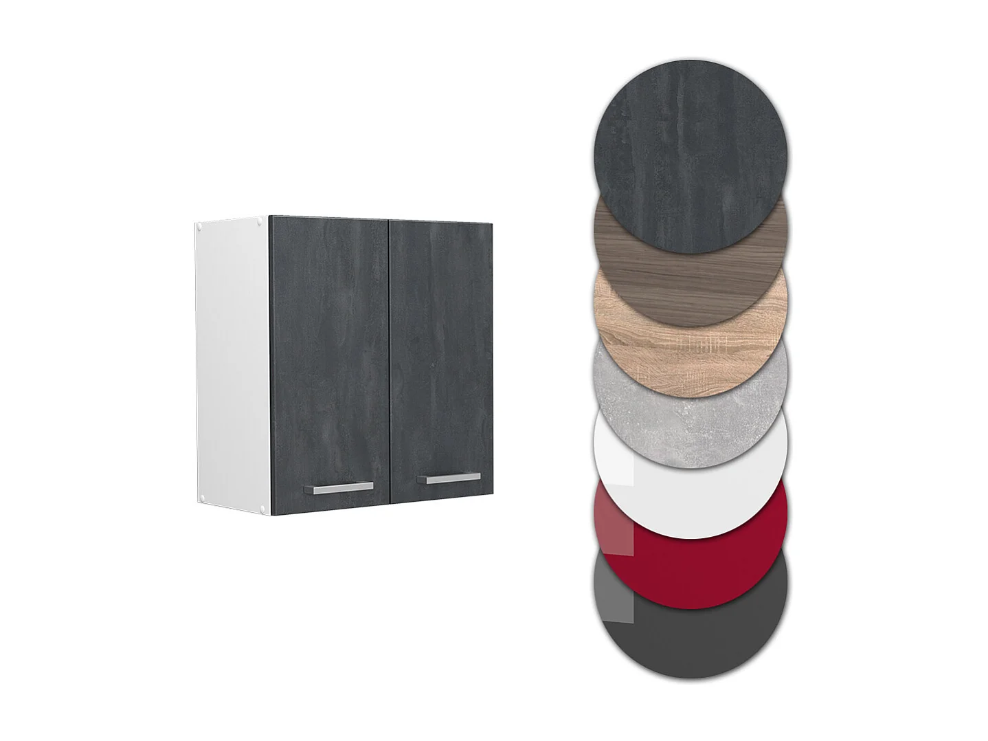 Armario colgante hormigón negro 60x31x60 r-line