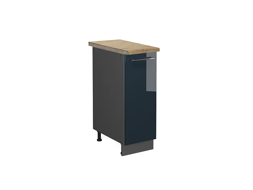 Apotheekkast donkerblauw hoogglans 30x60x82 fame-line