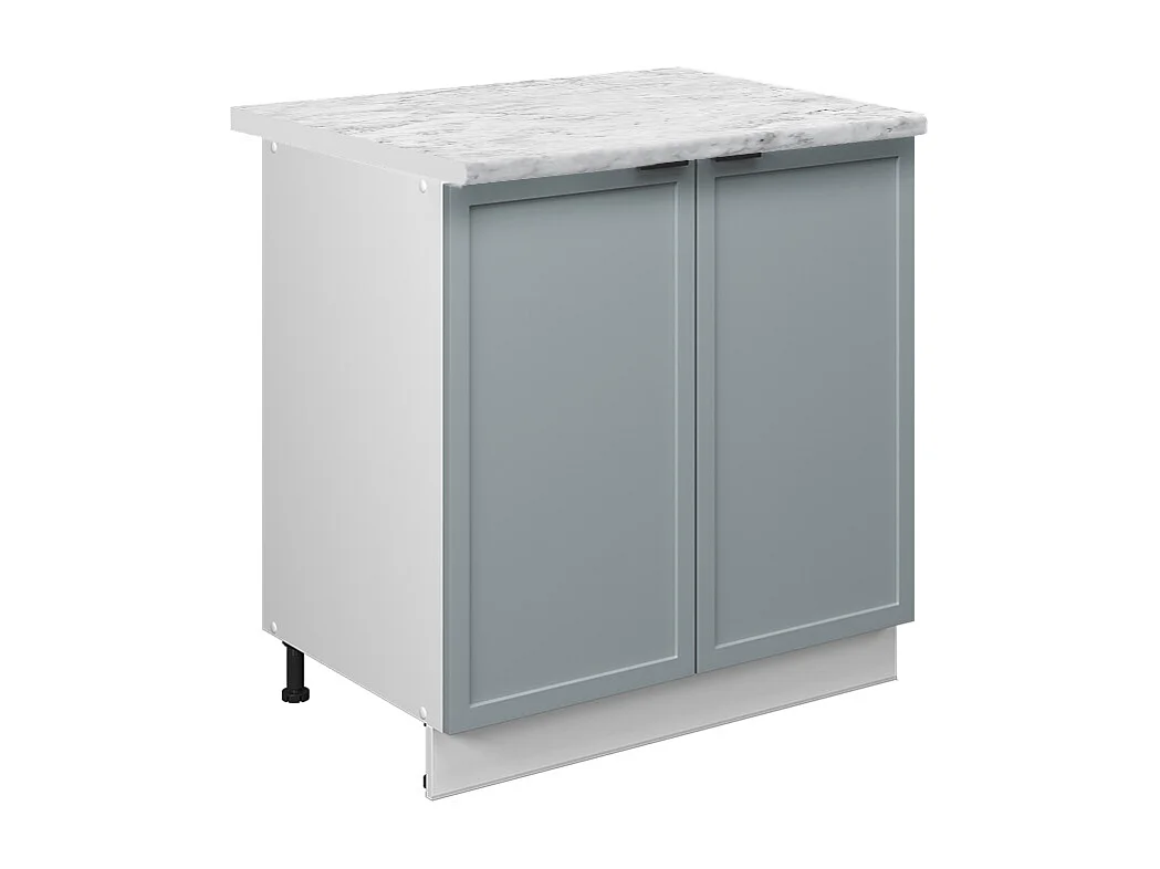 Meuble bas sous-évier bleu clair-gris 80x60x82 fame-line