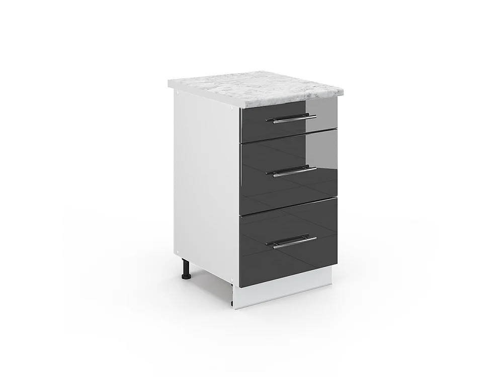 Küchenunterschrank anthrazit hochglanz 50x60x82 fame-line