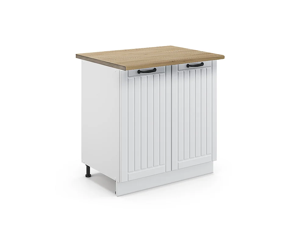 Meuble bas sous-évier blanc campagne 80x60x82 fame-line