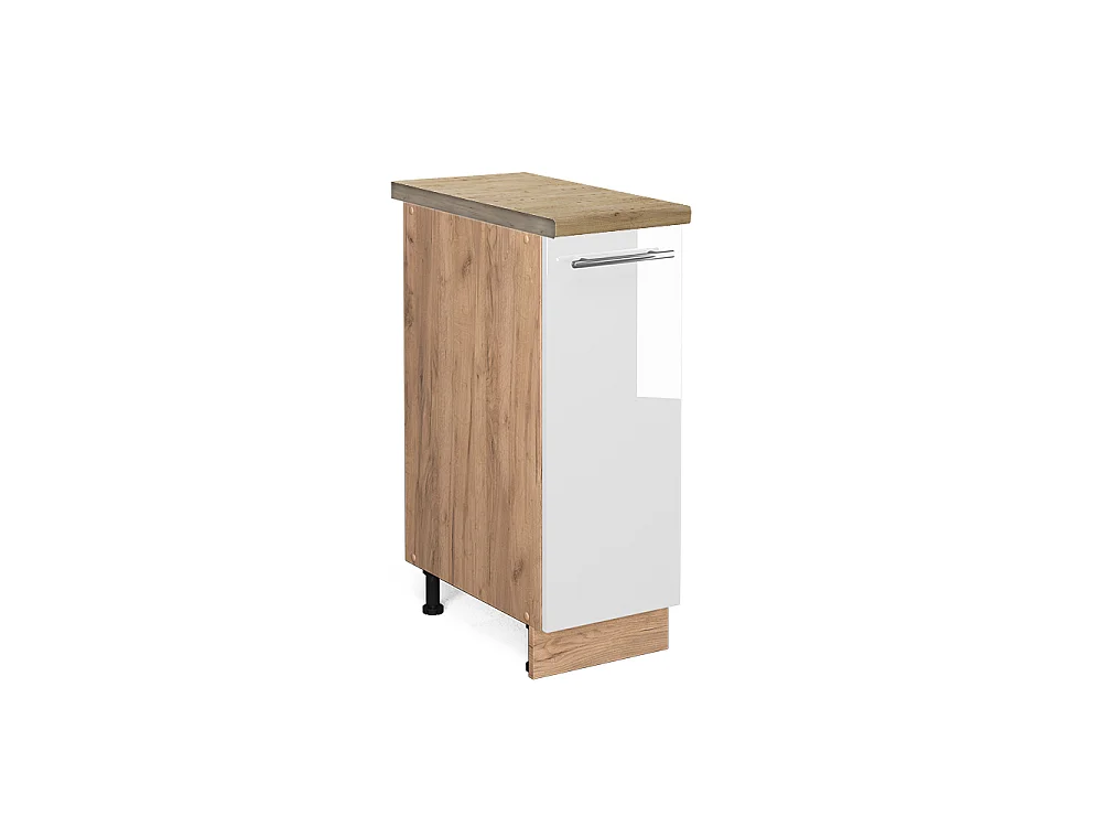 Meuble de cuisine blanc haute brillance 30x60x82 fame-line