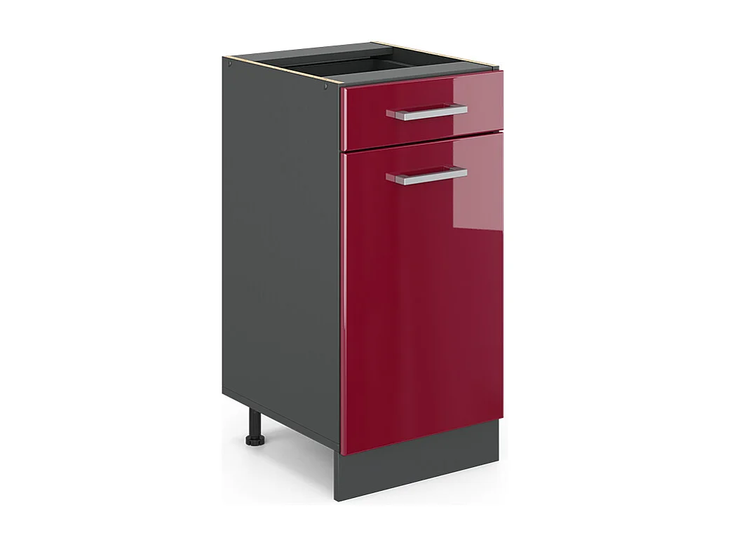 Meuble cuisine rouge brillant 40x60x81.6 r-line