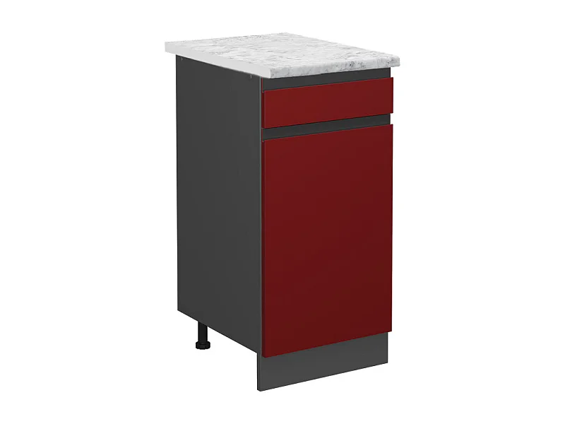 Meuble cuisine rouge brillant 40x60x81.6 r-line
