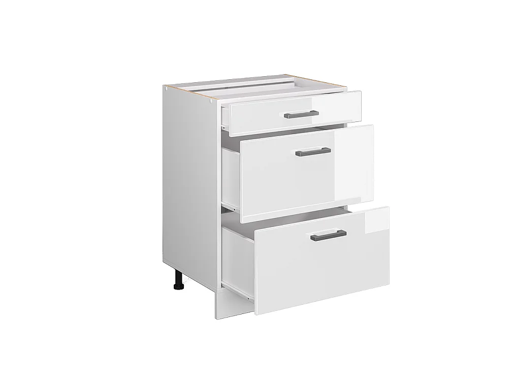 Mobiletto base per cucina bianco lucido 60x46x81.6 r-line