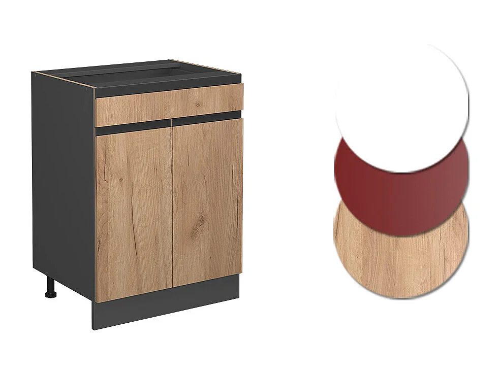 Meuble cuisine chêne de force doré 60x46x81.6 r-line