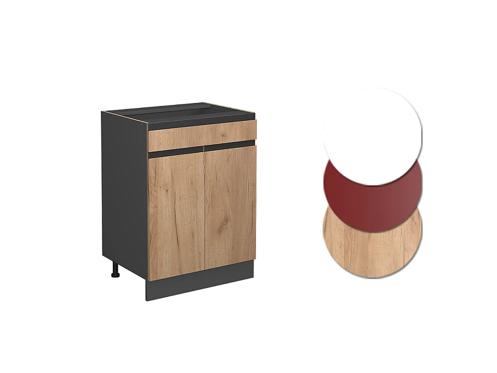 Køkkenskab gold power oak 60x46x81.6 r-line