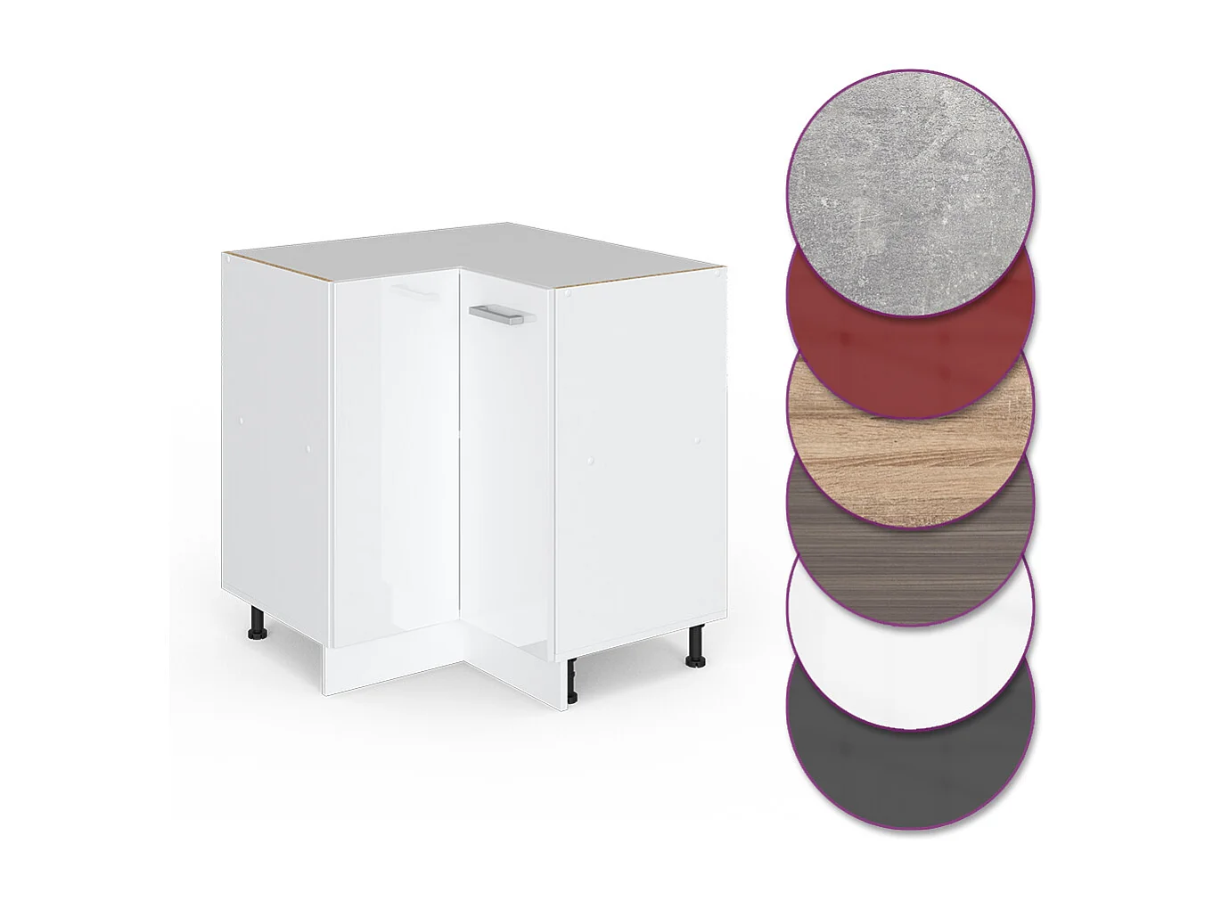 Meuble dangle blanc haute brillance 75.6x46x81.6 r-line