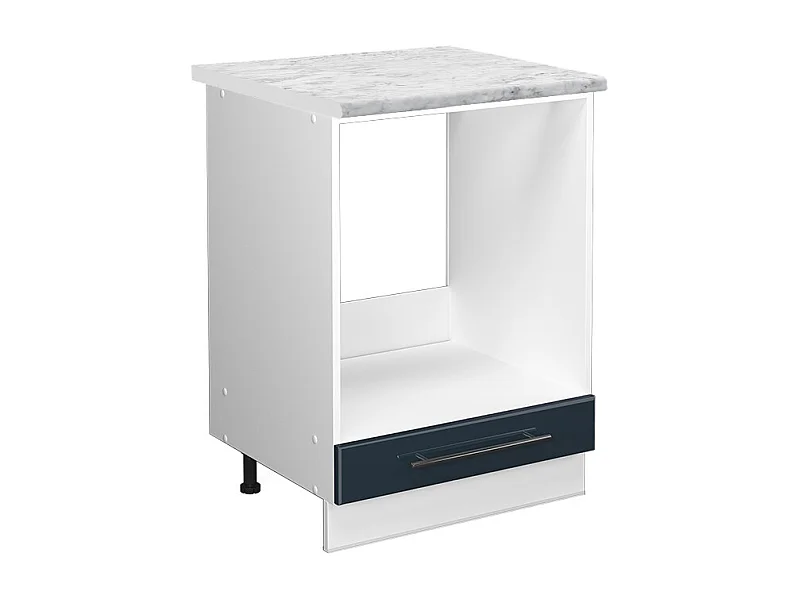 Armario para horno empotrado azul oscuro alto brillo 60x60x82 fame-line