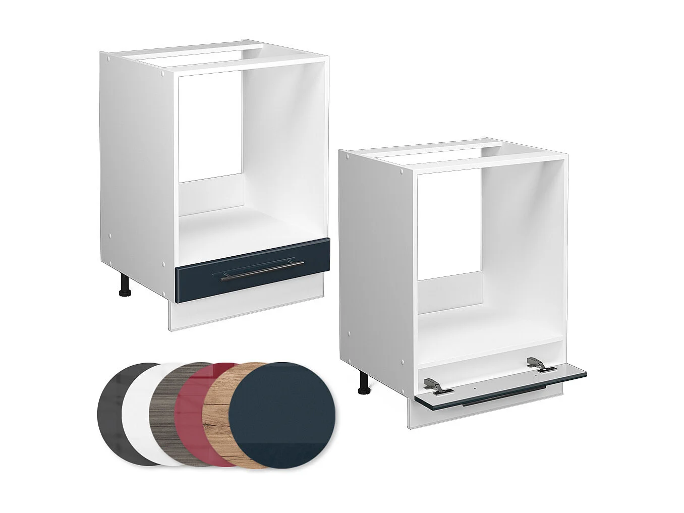 Mobile per forno da incasso blu scuro lucido 60x60x82 fame-line