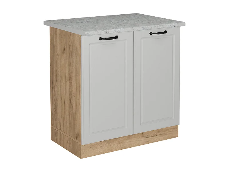 Meuble bas sous-évier blanc campagne 80x60x81.6 r-line