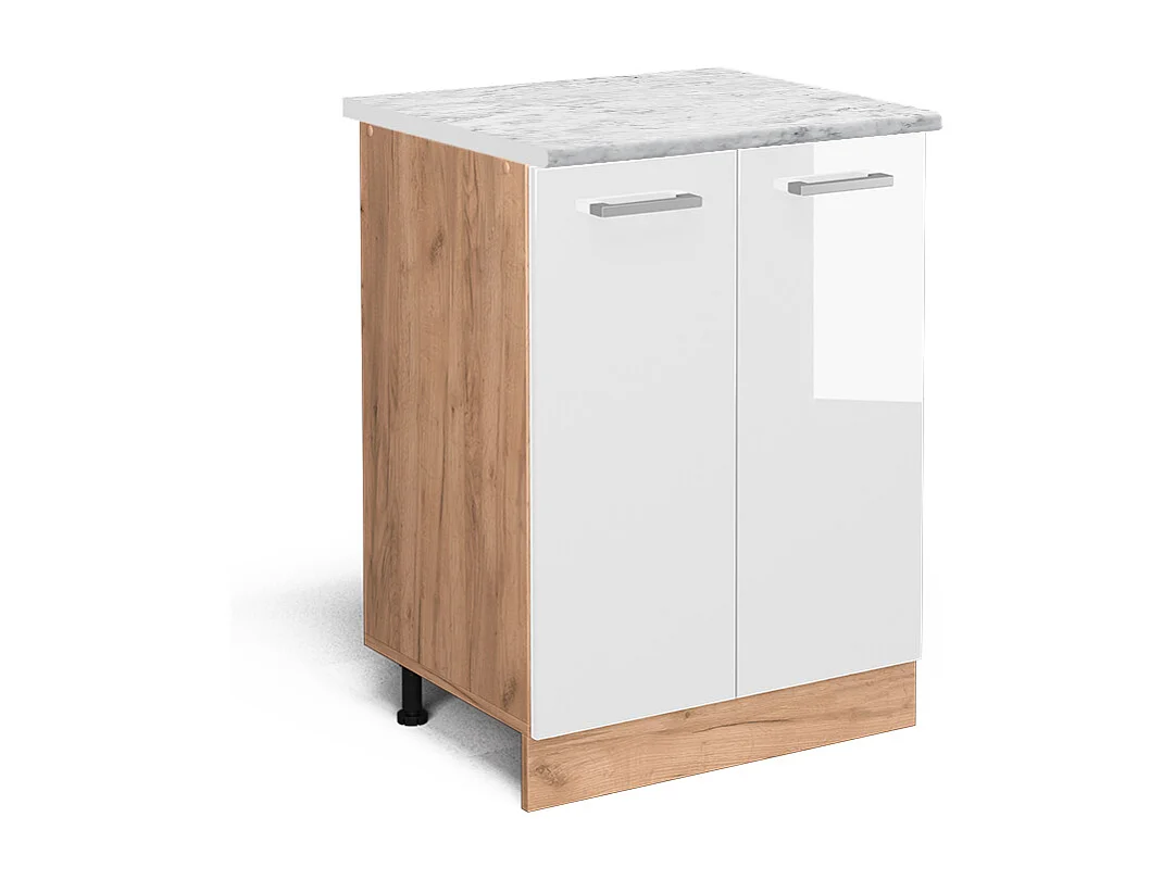 Mueble bajo de cocina blanco alto brillo 60x60x81.6 r-line