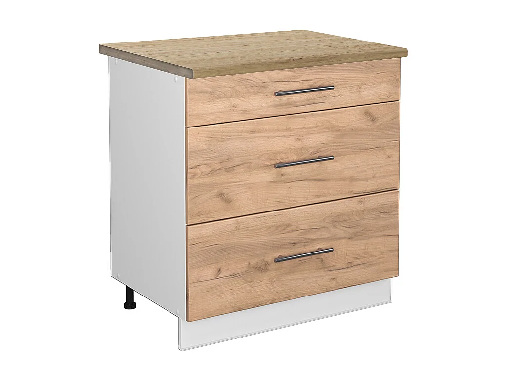 Meuble cuisine chêne de force doré 80x60x82 fame-line