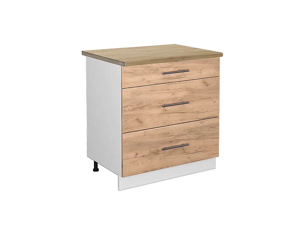 Meuble cuisine chêne de force doré 80x60x82 fame-line