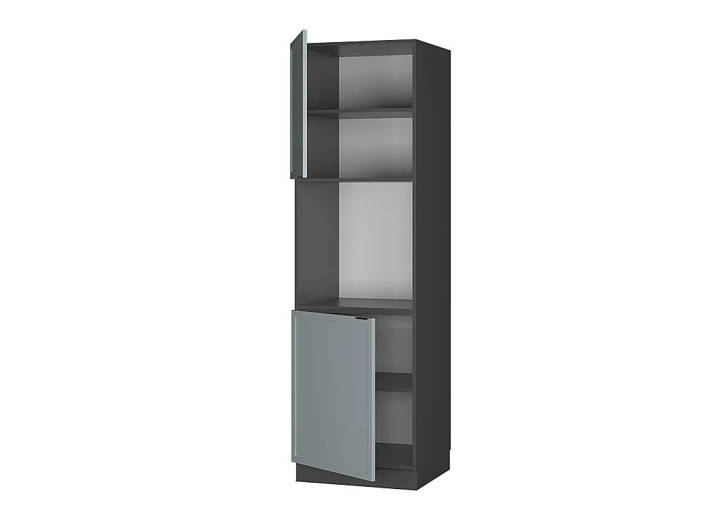 Meuble pour four bleu clair-gris 60x58x206.8 fame-line
