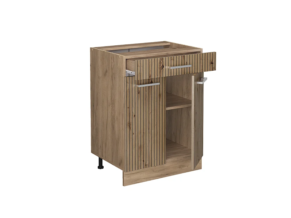 Mueble bajo de cocina roble artesanal 60x60x81.6 r-line