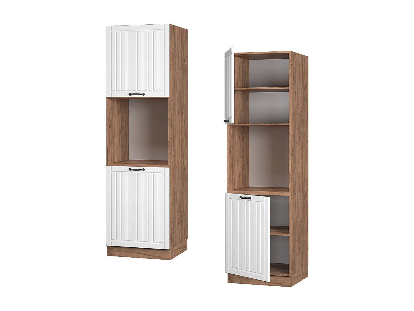 Armario para horno empotrado blanco casa de campo 60x58x206.8 fame-line