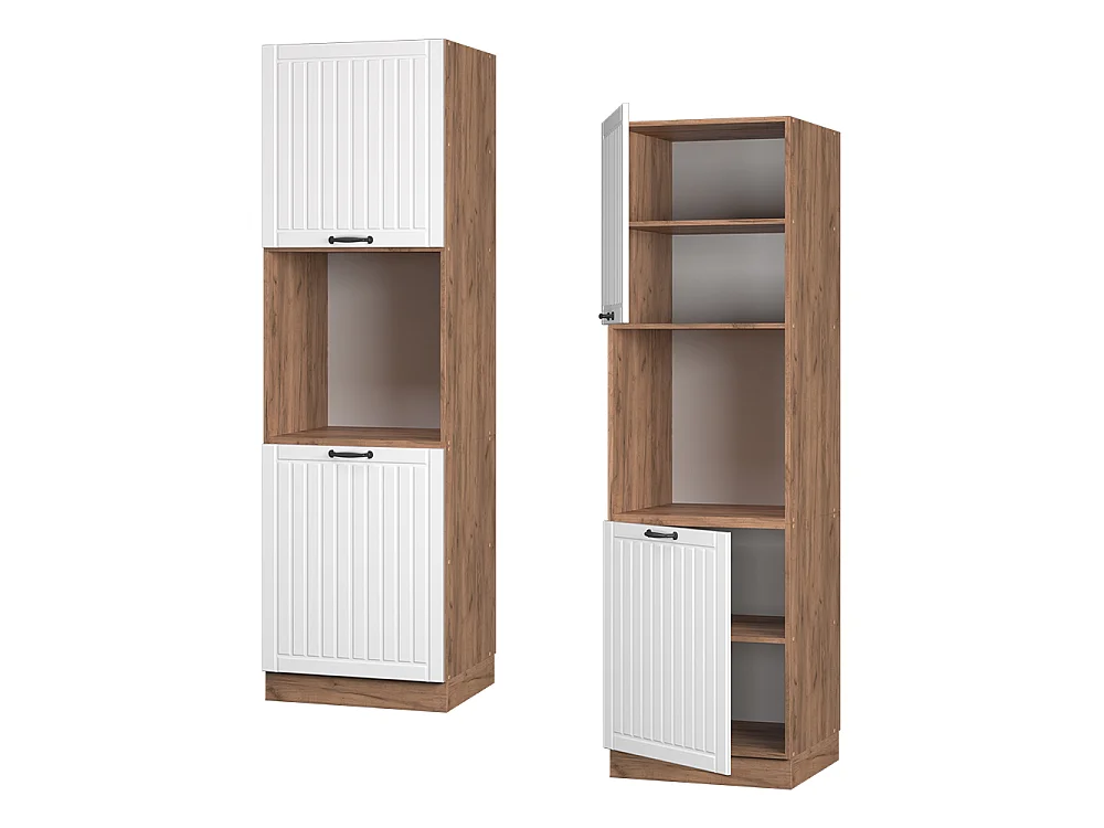 Ovenombouwkast wit landhuis 60x58x206.8 fame-line