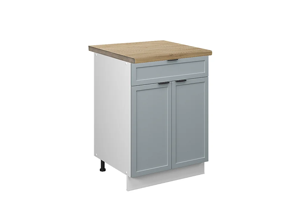 Kitchen base cabinet light blue-grey 60x60x82 fame-line