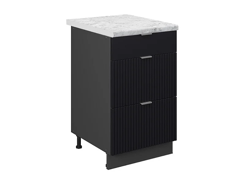 Mueble bajo de cocina rayas negras 50x60x82 fame-line