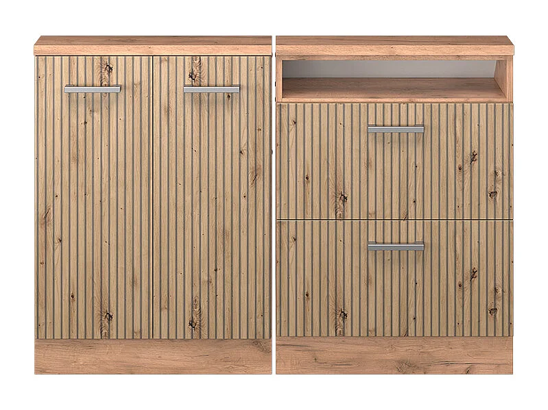 Armario de cocina para techo inclinado roble artesanal 120x46x81.6 r-line