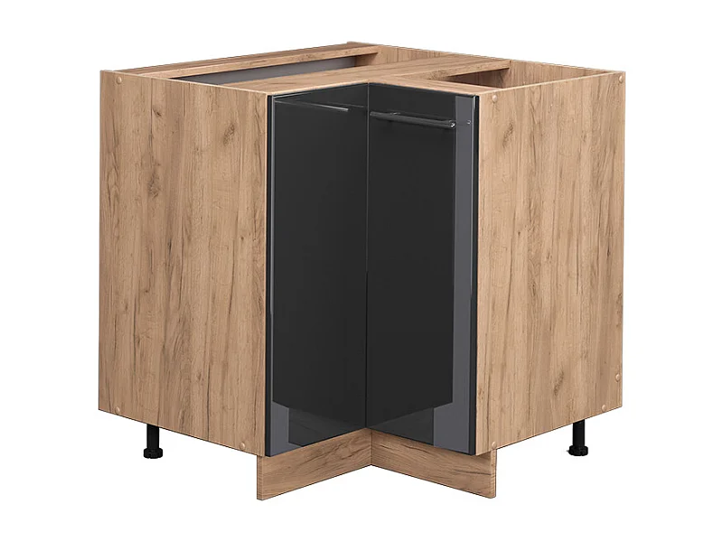 Armario de esquina antracita alto brillo 80.5x51.6x82 fame-line