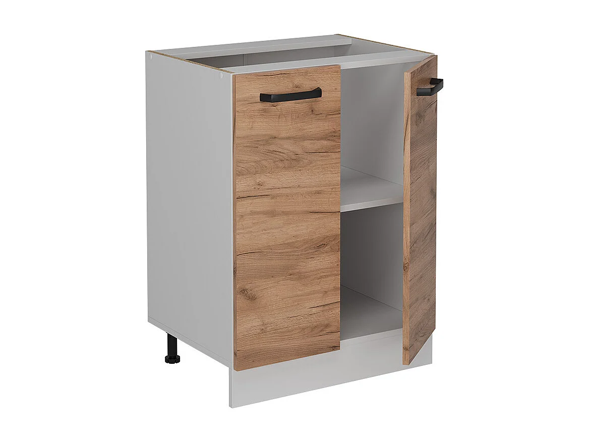 Mobiletto base cucina quercia dorata 60x46x81.6 r-line