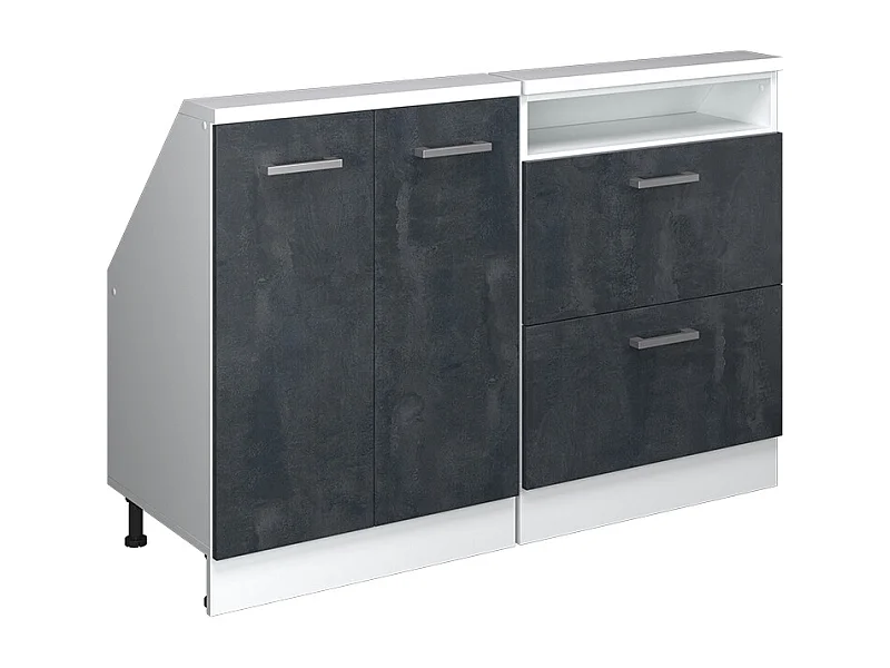 Armario de cocina para techo inclinado hormigón negro 120x46x81.6 r-line