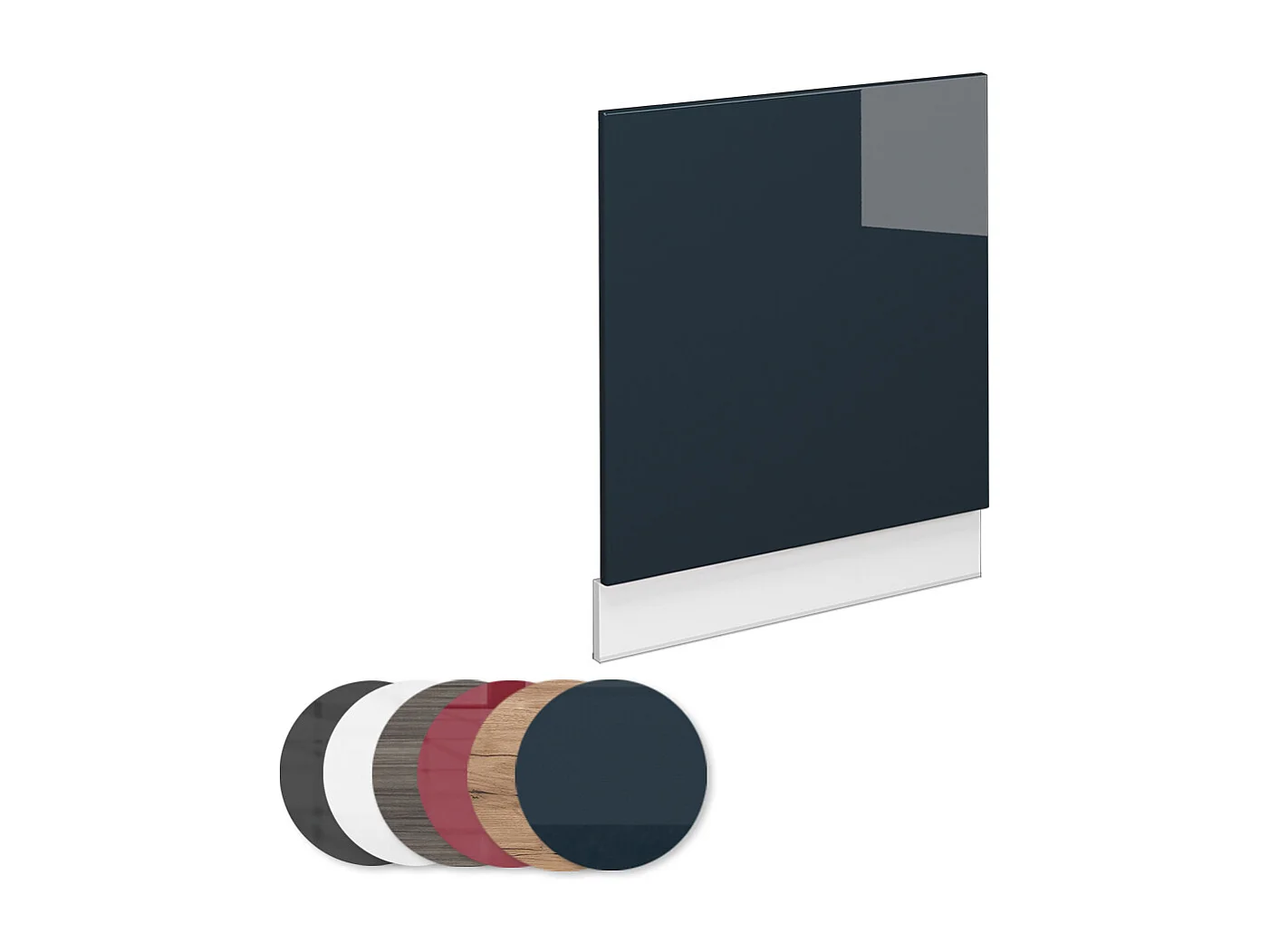 Panel frontal azul oscuro alto brillo 60x1.6x67.4 fame-line