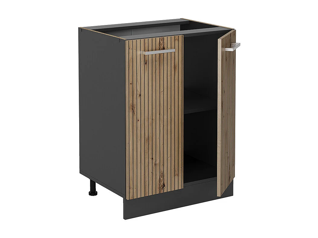 Mueble bajo de cocina roble artesanal 60x46x81.6 r-line