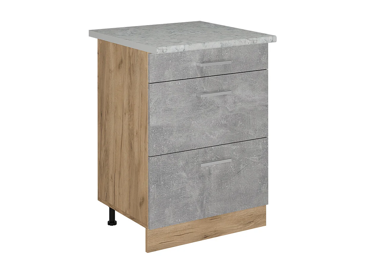 Meuble cuisine béton 60x60x81.6 r-line