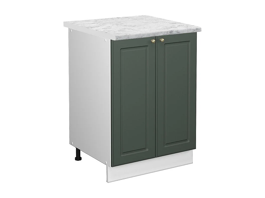 Meuble bas de cuisine vert or campagne 60x60x82 fame-line